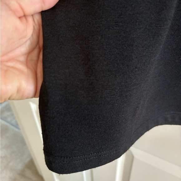 CLARA SUN WOO asymmetrical knit tunic top. Ruffle sleeve. Black,Like New. Large. - Picture 5 of 7